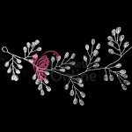 Accesoriu modern pentru decor par WED08PP Argintiu cu cristale de 30cm + 2 Agrafe Accesoriu modern pentru decor par WED08PP Argintiu cu cristale de 30cm + 2 Agrafe